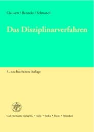 Cover von Das Disziplinarverfahren (Behördliches und gerichtliches Verfahren