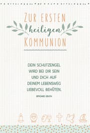 Cover von Glückwunschkarte - Zur ersten heiligen Kommunion