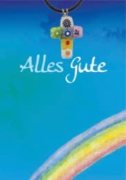 Cover von Grußkarte mit Murano-Kreuz 'Alles Gute'