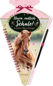 Cover von Schultüten-Kratzelbuch Pferdefreunde - Hurra, endlich Schule!