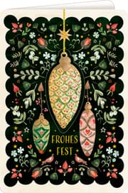 Cover von Weihnachtskarte mit Anhänger - Zapfen
