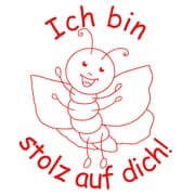 Cover von Siebdruck-Stempel 'Perpetuum' rund 'Ich bin stolz auf dich'