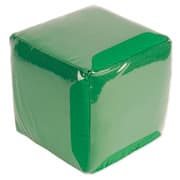 Cover von Blanko-Würfel mit Einstecktaschen einfarbig, grün, 15 cm