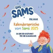 Cover von Kalendersprüche vom Sams 2025 - Lustige Reime von Paul Maar - Wandkalender mit Spiralbindung - DUMONT Quadratfomat 23 x 23