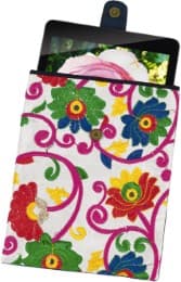 Cover von Tablet-Tasche Ethno 'Blumen' klein