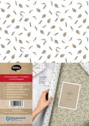 Cover von Geschenkpapier-Set Weihnachten: Tannenzapfen und Mistel (Kraftpapier-Look)