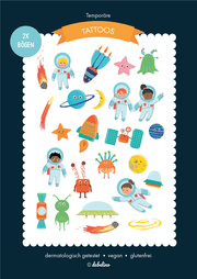 Cover von Kinder Klebe-Tattoos: Weltall/ Astronaut (für Jungen und Mädchen)