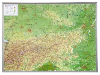 Cover von Relief Österreich 1:800.000 mit Aluminiumrahmen