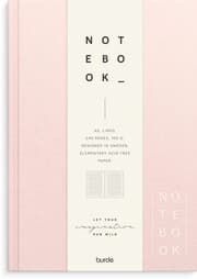 Cover von Burde Notizbuch Textil Pink A5