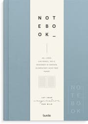Cover von Burde Notizbuch Textil Hellblau A5