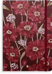 Cover von Burde Notizbuch Deluxe A5 Burgundy Flower