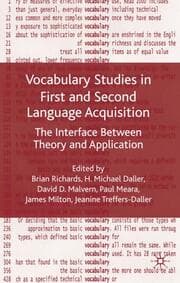 Cover von Vocabulary Studies in First and Second Language Acquisition
