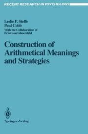 Cover von Construction of Arithmetical Meanings and Strategies