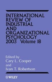 Cover von International Review of Industrial and Organizational Psychology 2003, Volume 18