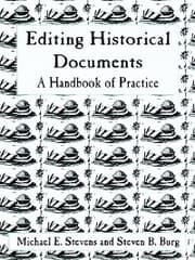 Cover von Editing Historical Documents