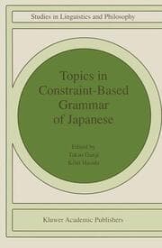 Cover von Topics in Constraint-Based Grammar of Japanese