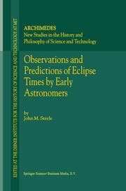Cover von Observations and Predictions of Eclipse Times by Early Astronomers
