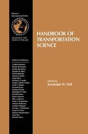 Cover von Handbook of Transportation Science