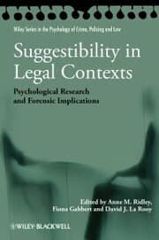 Cover von Suggestibility in Legal Contexts