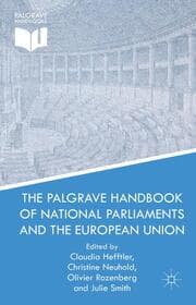 Cover von The Palgrave Handbook of National Parliaments and the European Union