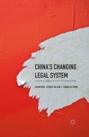 Cover von China's Changing Legal System