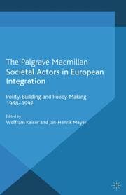 Cover von Societal Actors in European Integration