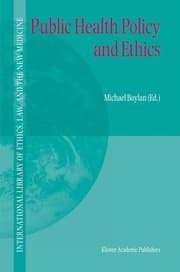 Cover von Public Health Policy and Ethics