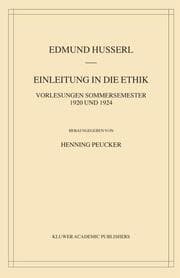 Cover von Einleitung in die Ethik