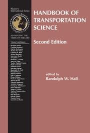 Cover von Handbook of Transportation Science