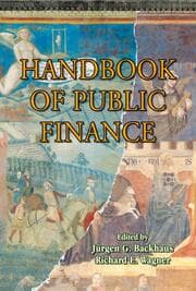 Cover von Handbook of Public Finance