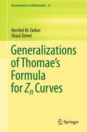 Cover von Generalizations of Thomae's Formula for Zn Curves