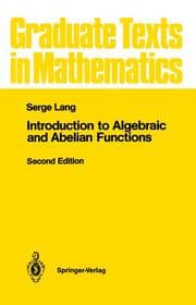 Cover von Introduction to Algebraic and Abelian Functions