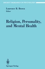 Cover von Religion, Personality, and Mental Health