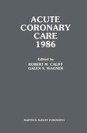 Cover von Acute Coronary Care 1986