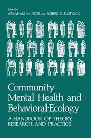 Cover von Community Mental Health and Behavioral-Ecology