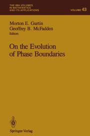 Cover von On the Evolution of Phase Boundaries