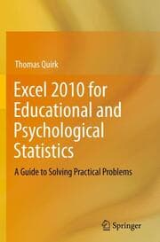 Cover von Excel 2010 for Educational and Psychological Statistics