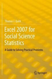 Cover von Excel 2007 for Social Science Statistics