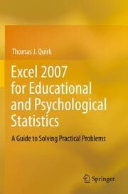 Cover von Excel 2007 for Educational and Psychological Statistics