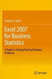 Cover von Excel 2007 for Business Statistics