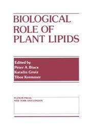 Cover von Biological Role of Plant Lipids