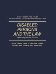 Cover von Disabled Persons and the Law