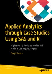 Cover von Applied Analytics through Case Studies Using SAS and R