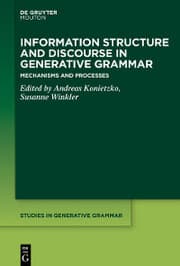 Cover von Information Structure and Discourse in Generative Grammar