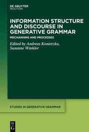 Cover von Information Structure and Discourse in Generative Grammar