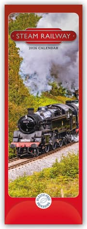 Cover von Steam Railway - Dampfeisenbahnen 2026 - Slimline-Kalender