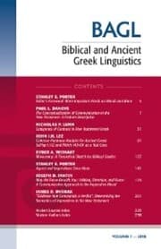 Cover von Biblical and Ancient Greek Linguistics, Volume 7