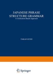 Cover von Japanese Phrase Structure Grammar