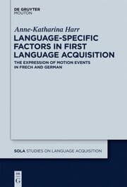Cover von Language-Specific Factors in First Language Acquisition