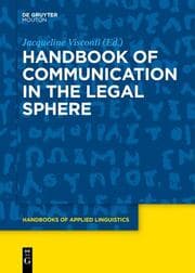 Cover von Handbook of Communication in the Legal Sphere